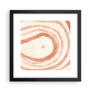 Póster en marco negro - Círculos de coral - composición - 30x30 cm