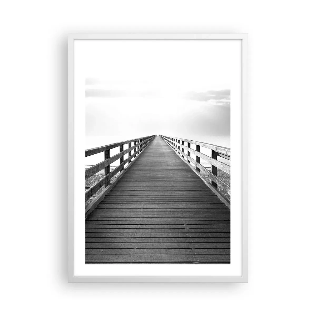 Póster en marco blanco - En la distancia... - 50x70 cm