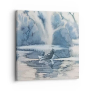 Cuadro sobre lienzo - Impresión de Imagen - Pescadores en su paraíso - 30x30 cm