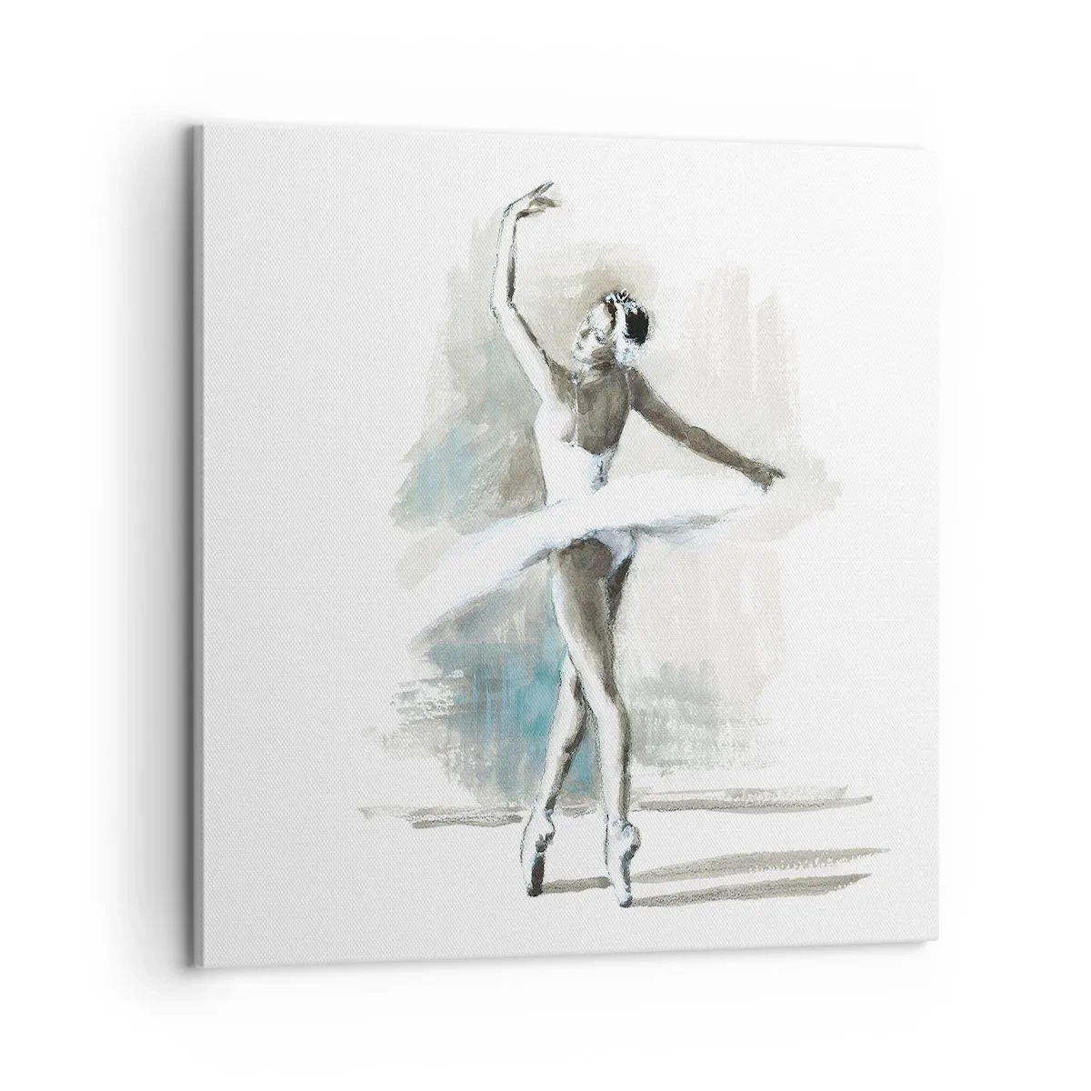 Cuadro sobre lienzo - Impresión de Imagen - Encantada por un cisne - 60x60 cm