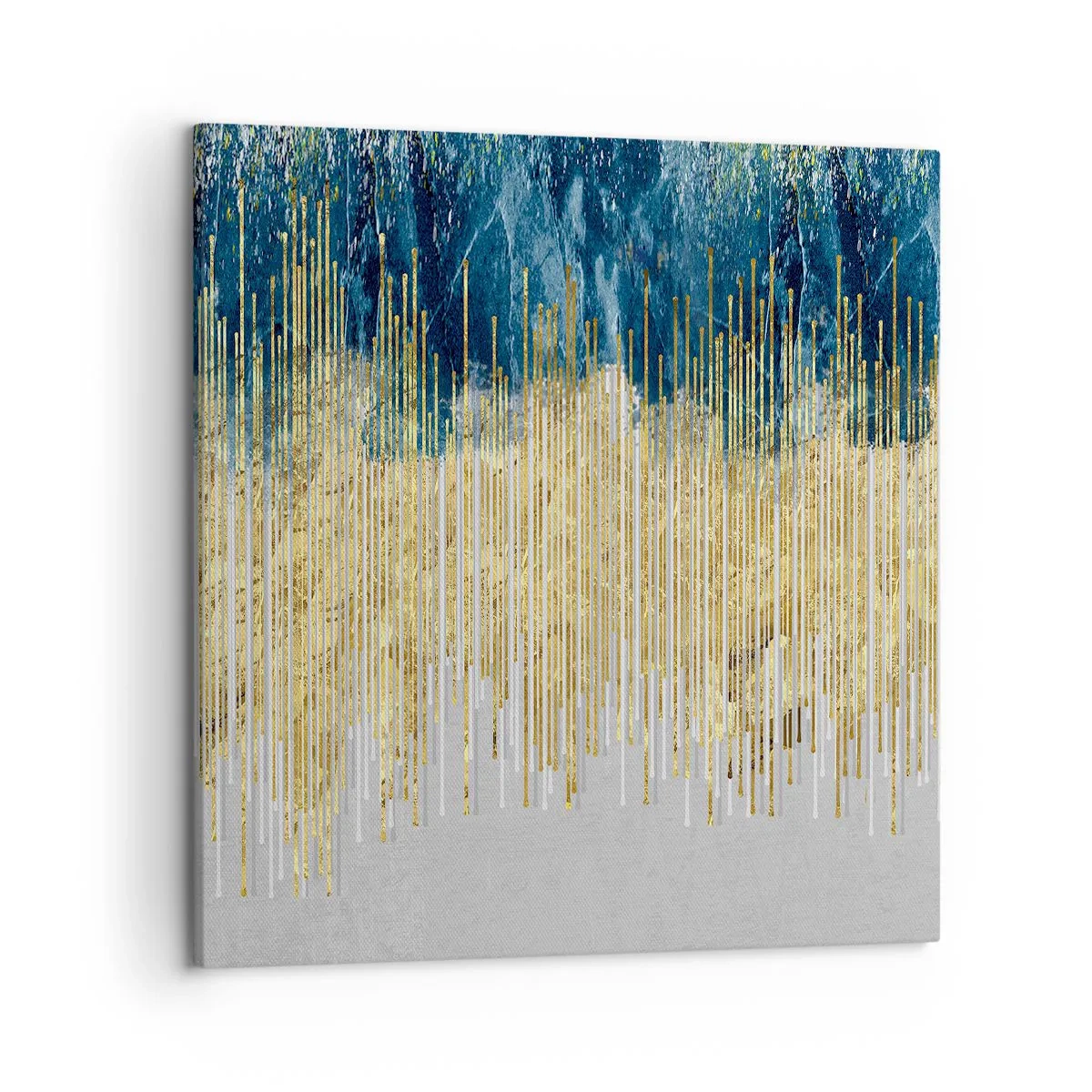 Cuadro sobre lienzo - Impresión de Imagen - Frontera de líneas doradas - 50x50 cm