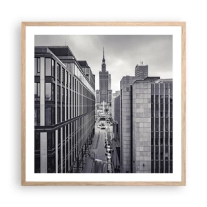 Póster en marco roble claro - Valle de Varsovia - 60x60 cm