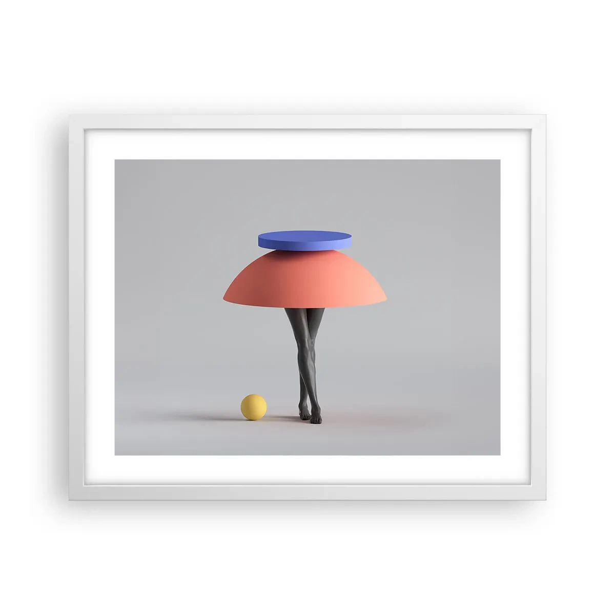 Póster en marco blanco - Composición surrealista - 50x40 cm