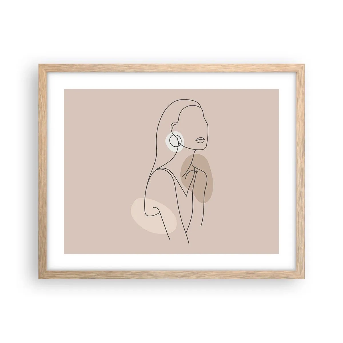 Póster en marco roble claro - Un icono de la inocencia - 50x40 cm