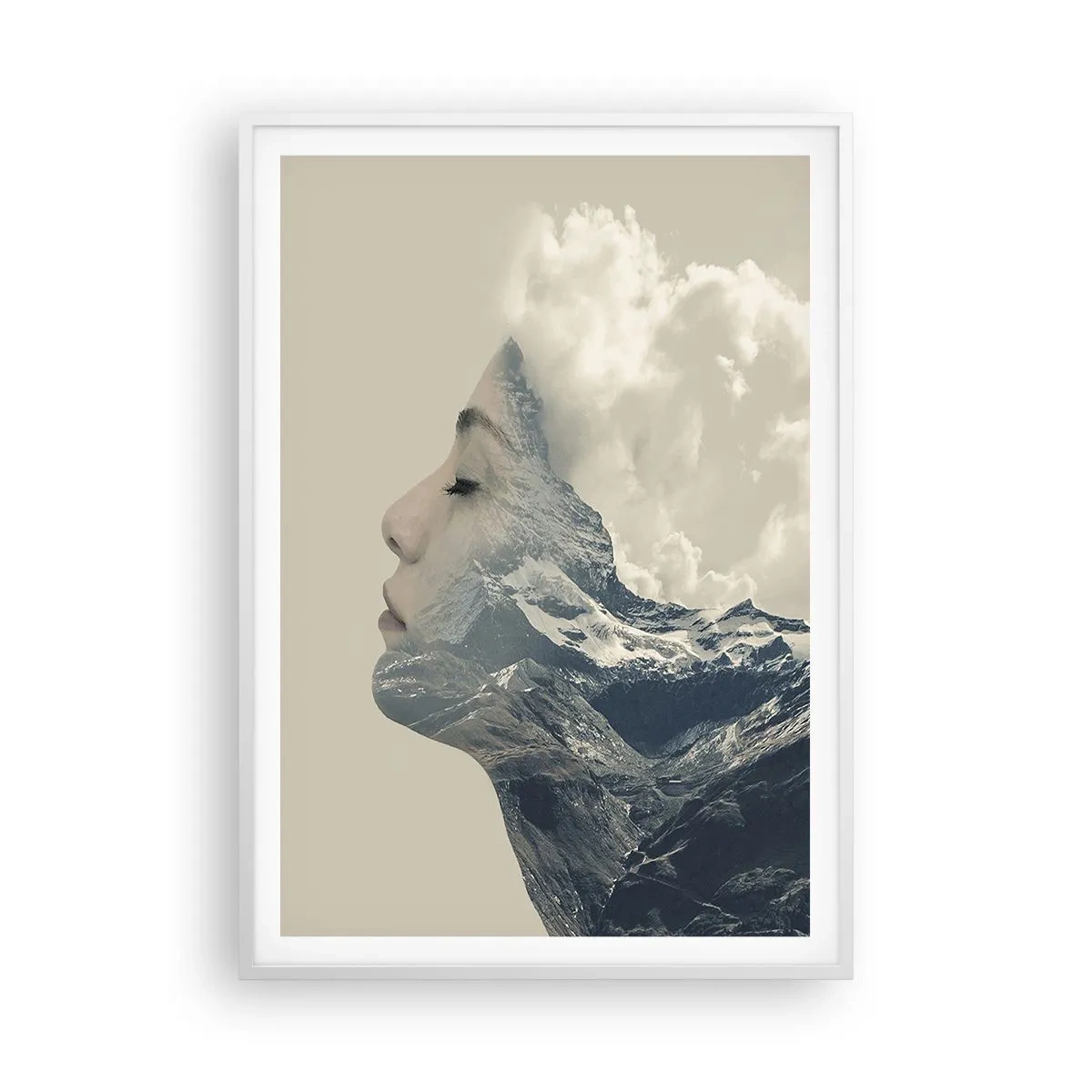 Póster en marco blanco - La belleza de los elementos - 70x100 cm