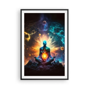 Póster en marco negro - Tranquilidad cósmica - 61x91 cm