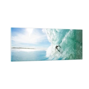 Cuadro sobre vidrio - Impresiones sobre Vidrio - Siempre en la ola - 100x40 cm