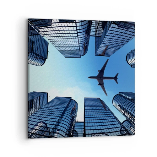 Cuadro sobre lienzo - Impresión de Imagen - La vista desde el abismo de cristal - 70x70 cm