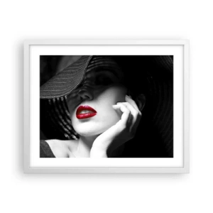 Póster en marco blanco - Estudio en escarlata - 50x40 cm