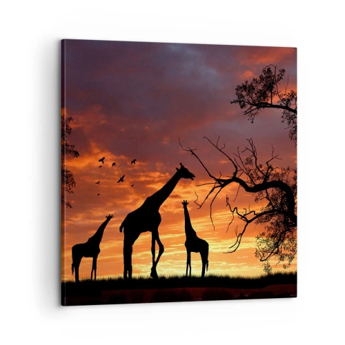 Cuadro sobre lienzo - Impresión de Imagen - Una pequeña cena con tus seres queridos - 60x60 cm