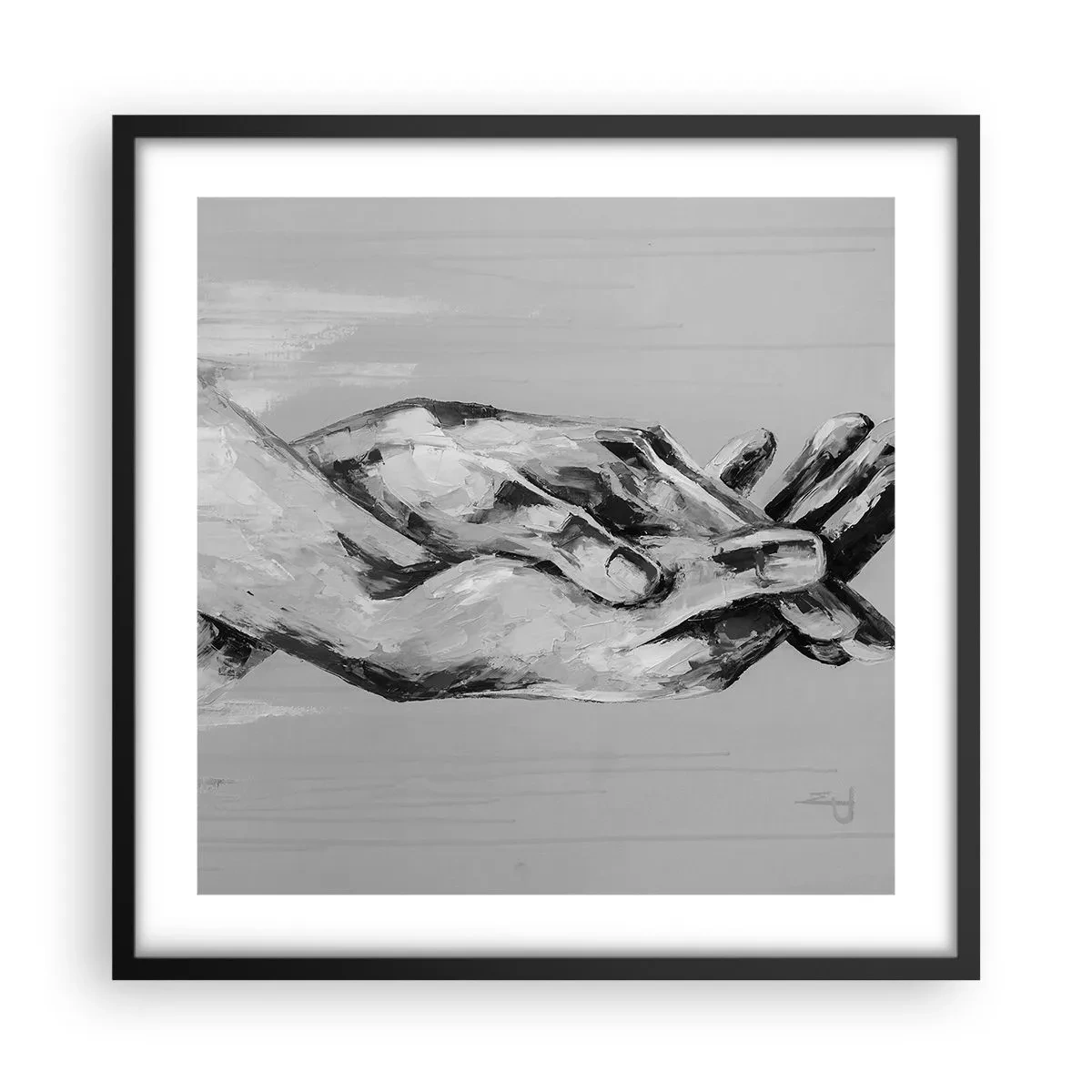 Póster en marco negro - El comienzo... - 50x50 cm