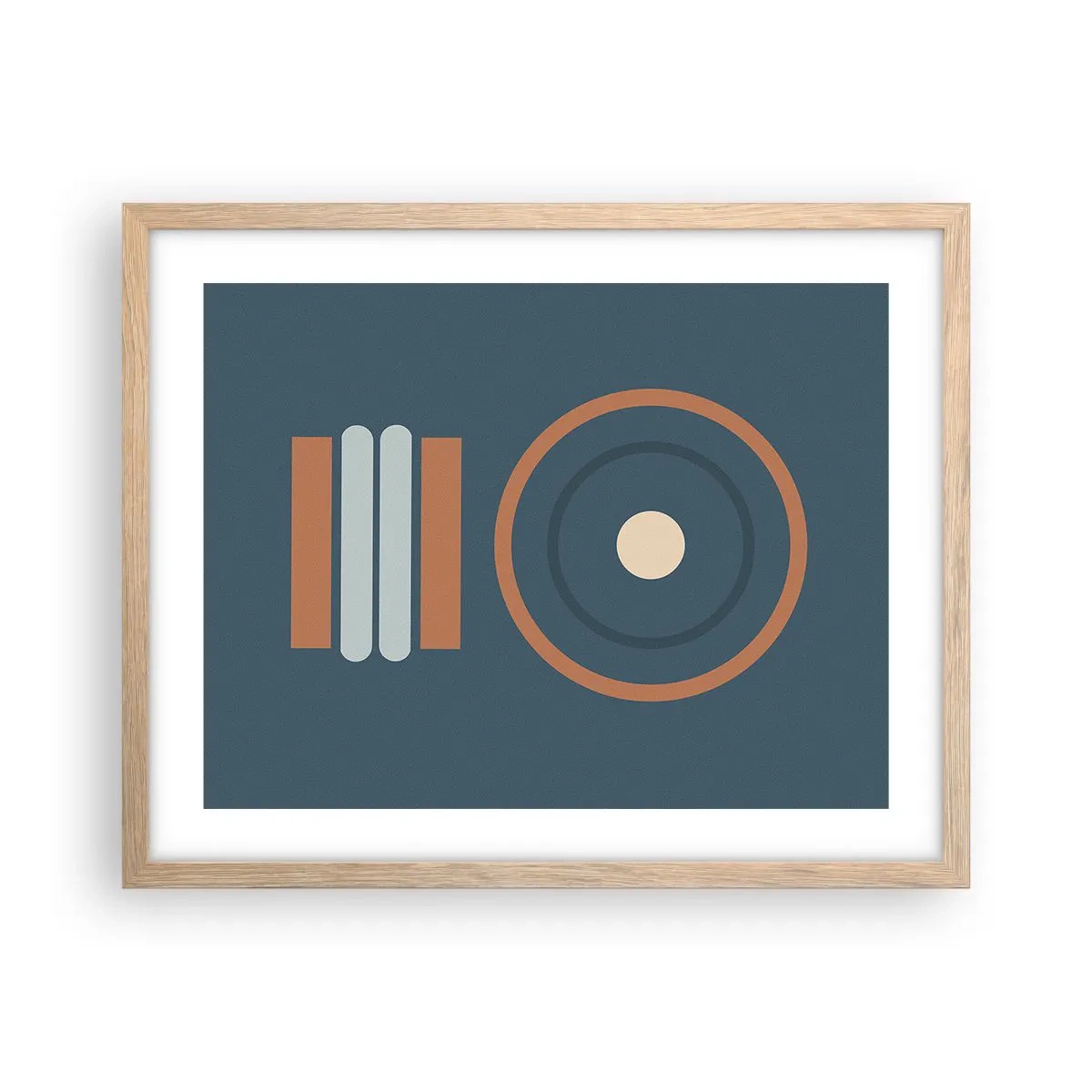 Póster en marco roble claro - La esencia de las cosas - 50x40 cm