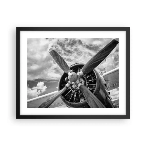 Póster en marco negro - Conquistador de los cielos - 50x40 cm