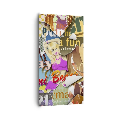 Cuadro sobre lienzo - Impresión de Imagen - Recuerdos de las vacaciones - 65x120 cm