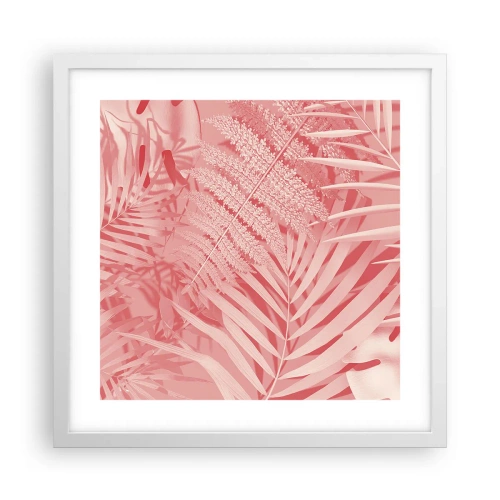 Póster en marco blanco - Concepto rosa - 40x40 cm