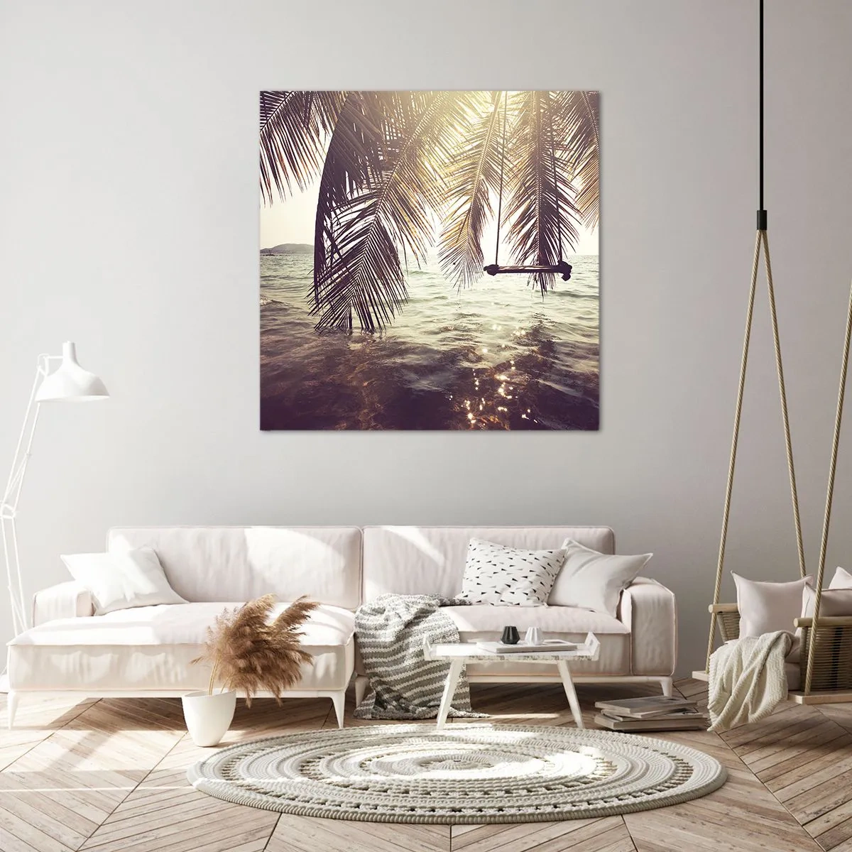 Cuadro sobre lienzo - Impresión de Imagen - Columpiar la imaginación - 70x70 cm