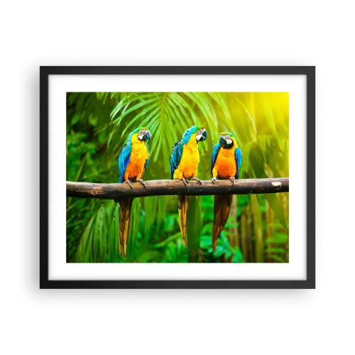 Póster en marco negro - ¿Y has oído que ella...? - 50x40 cm