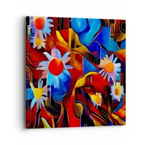 Cuadro sobre lienzo - Impresión de Imagen - Colores de la vida - 40x40 cm