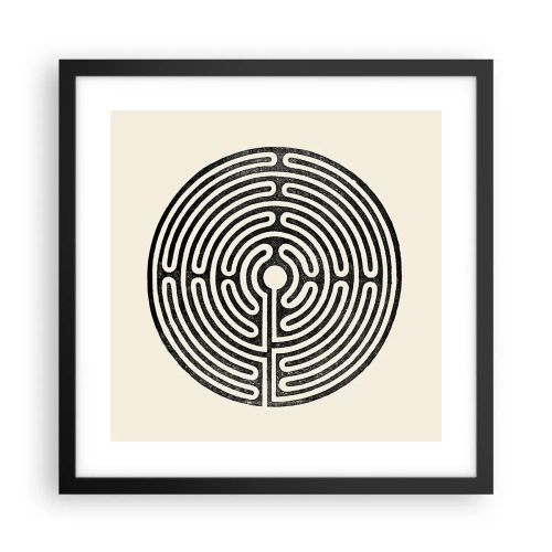 Póster en marco negro - Orden misterioso - 40x40 cm