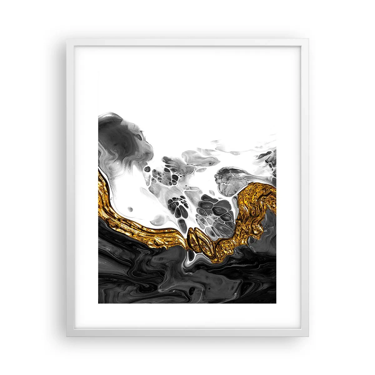 Póster en marco blanco - Composición orgánica - 40x50 cm