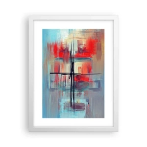 Póster en marco blanco - Paisaje en una dimensión desconocida - 30x40 cm