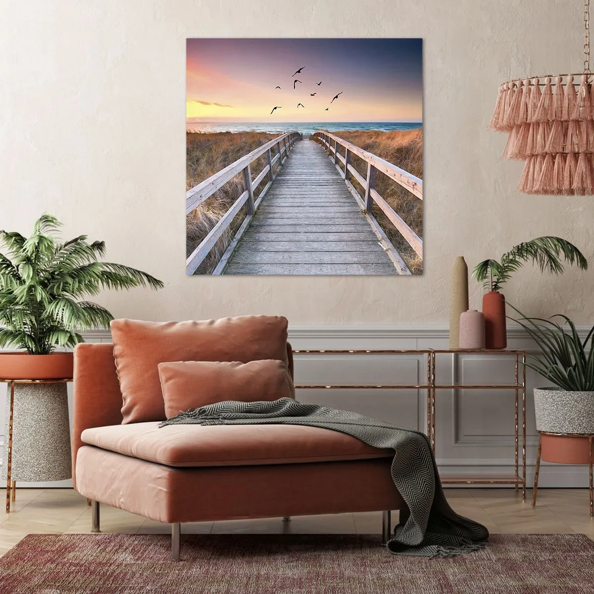 Cuadro sobre lienzo - Impresión de Imagen - Camino a lo desconocido - 70x70 cm