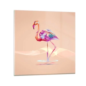 Cuadro sobre vidrio - Impresiones sobre Vidrio - Pájaro de las buenas emociones - 60x60 cm