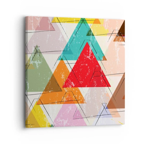 Cuadro sobre lienzo - Impresión de Imagen - De tres en tres - 30x30 cm