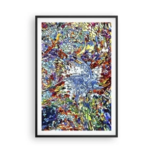 Póster en marco negro - Vidriera - 61x91 cm