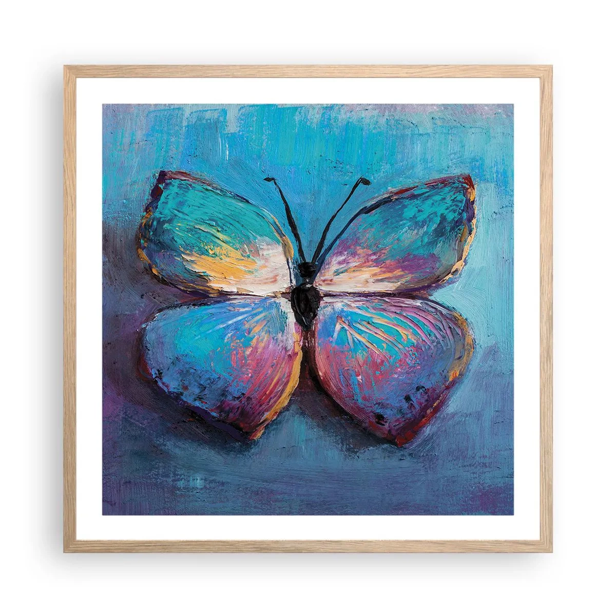 Póster en marco roble claro - En todo su esplendor - 60x60 cm