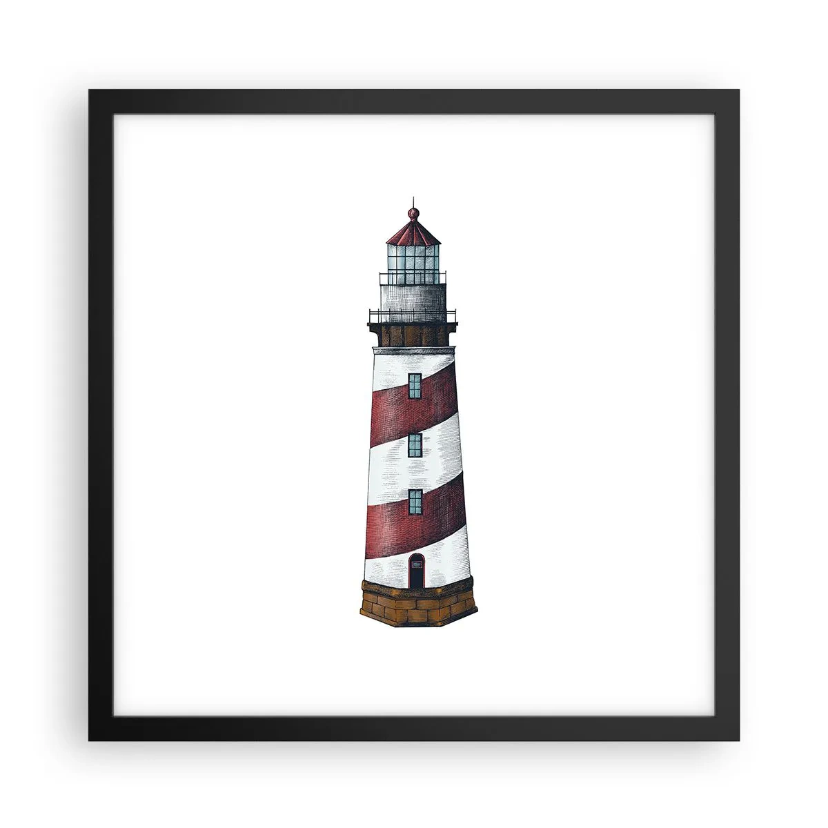 Póster en marco negro - Siempre en guardia - 40x40 cm