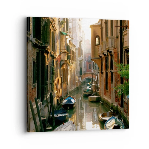 Cuadro sobre lienzo - Impresión de Imagen - En un callejón veneciano - 40x40 cm