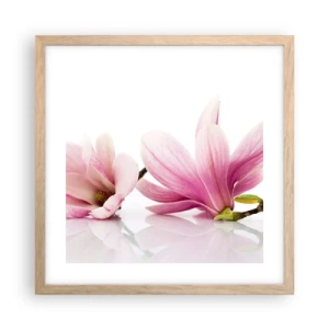 Póster en marco roble claro - Suave como un soplo de primavera - 40x40 cm