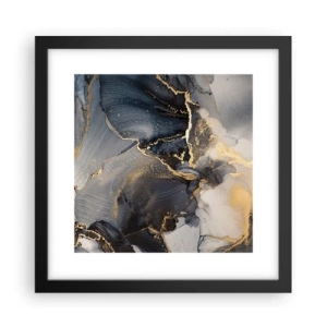 Póster en marco negro - La vida de una piedra - 30x30 cm