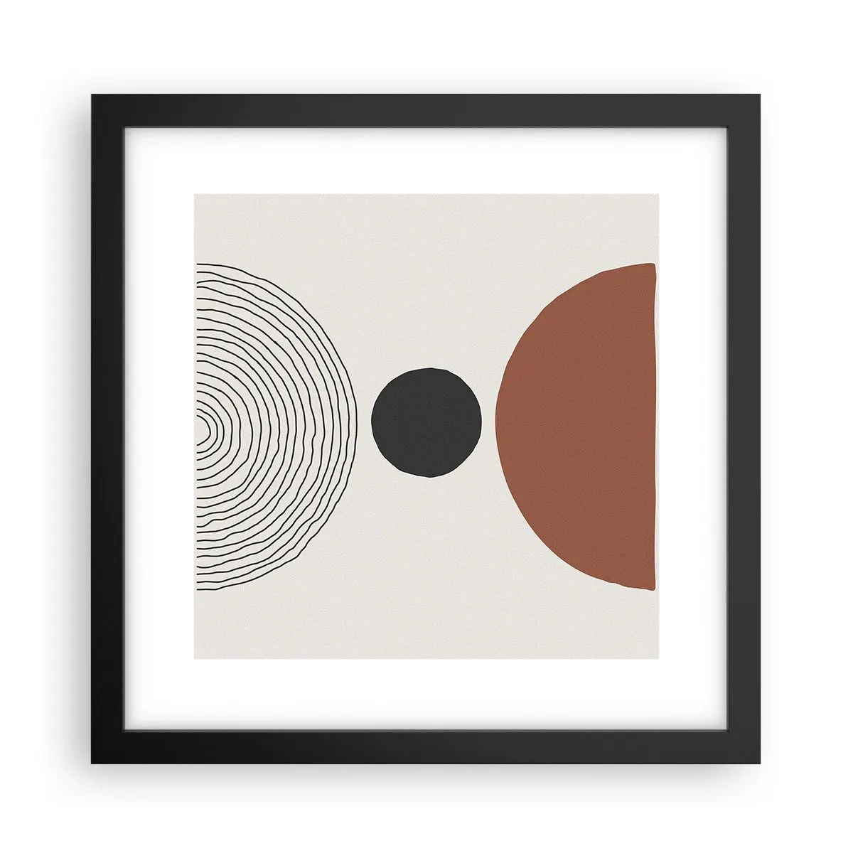Póster en marco negro - En el centro de la atención - 30x30 cm