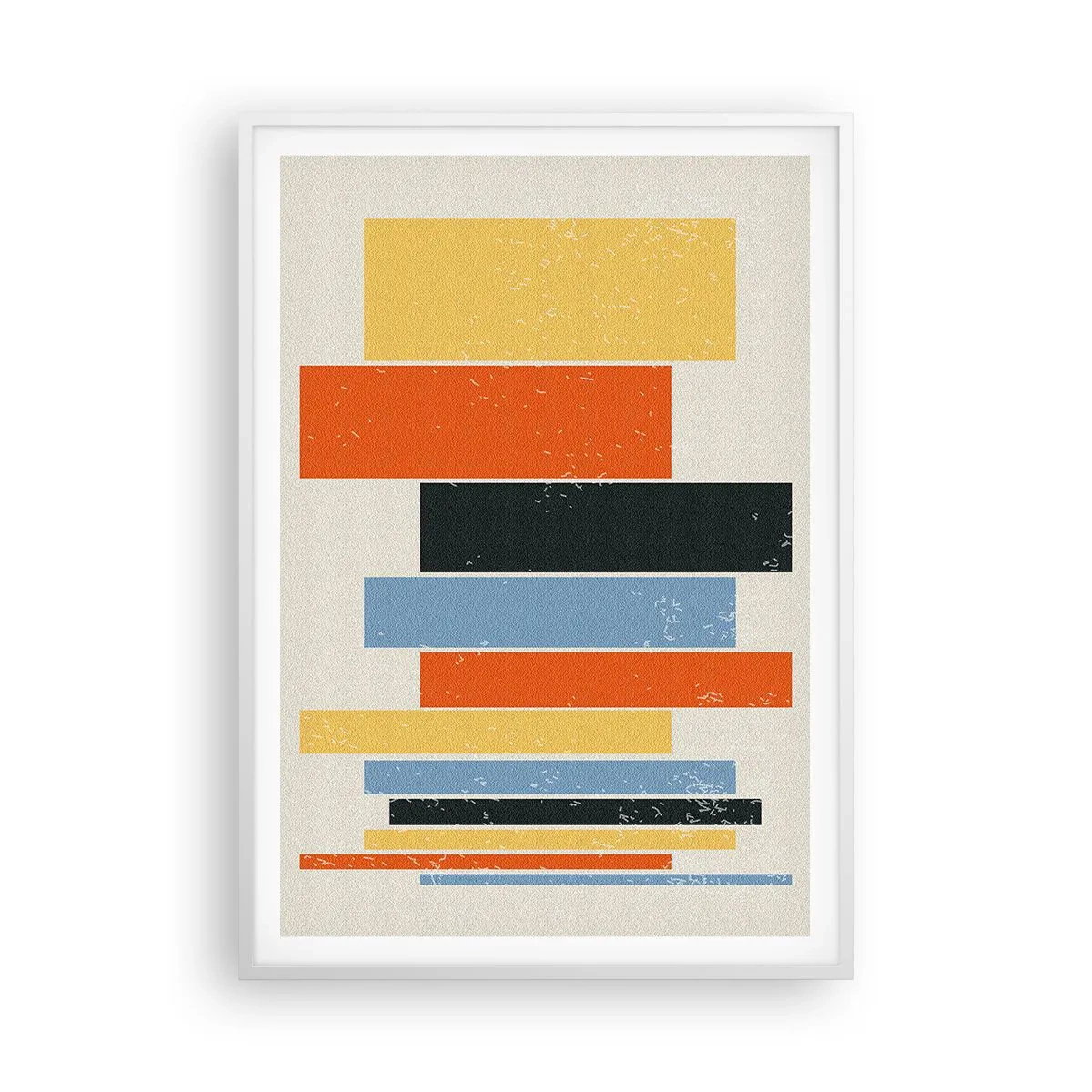 Póster en marco blanco - Barras multicolor - 70x100 cm