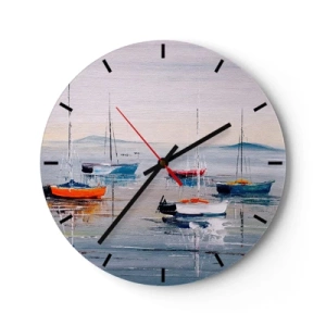 Reloj de pared - Reloj de vidrio - Un más que merecido descanso - 40x40 cm