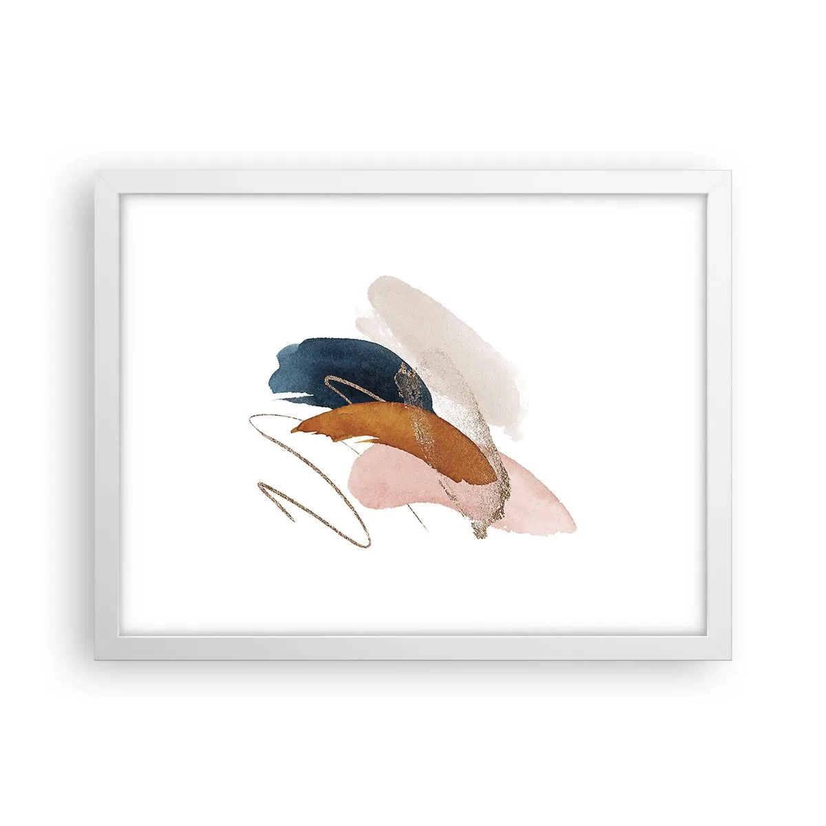 Póster en marco blanco - Composición alada - 40x30 cm