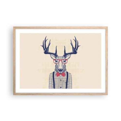 Póster en marco roble claro - Una extravagancia lúdica - 70x50 cm