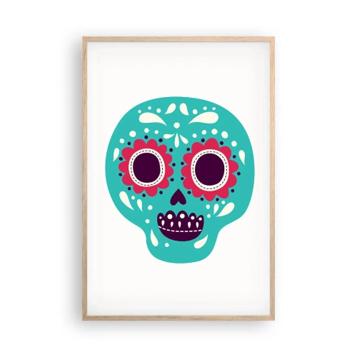 Póster en marco roble claro - La vida: diversión hasta la muerte - 61x91 cm
