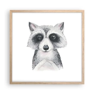 Póster en marco roble claro - Un momento para la emoción - 50x50 cm