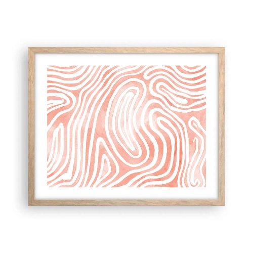 Póster en marco roble claro - En un laberinto de coral - 50x40 cm