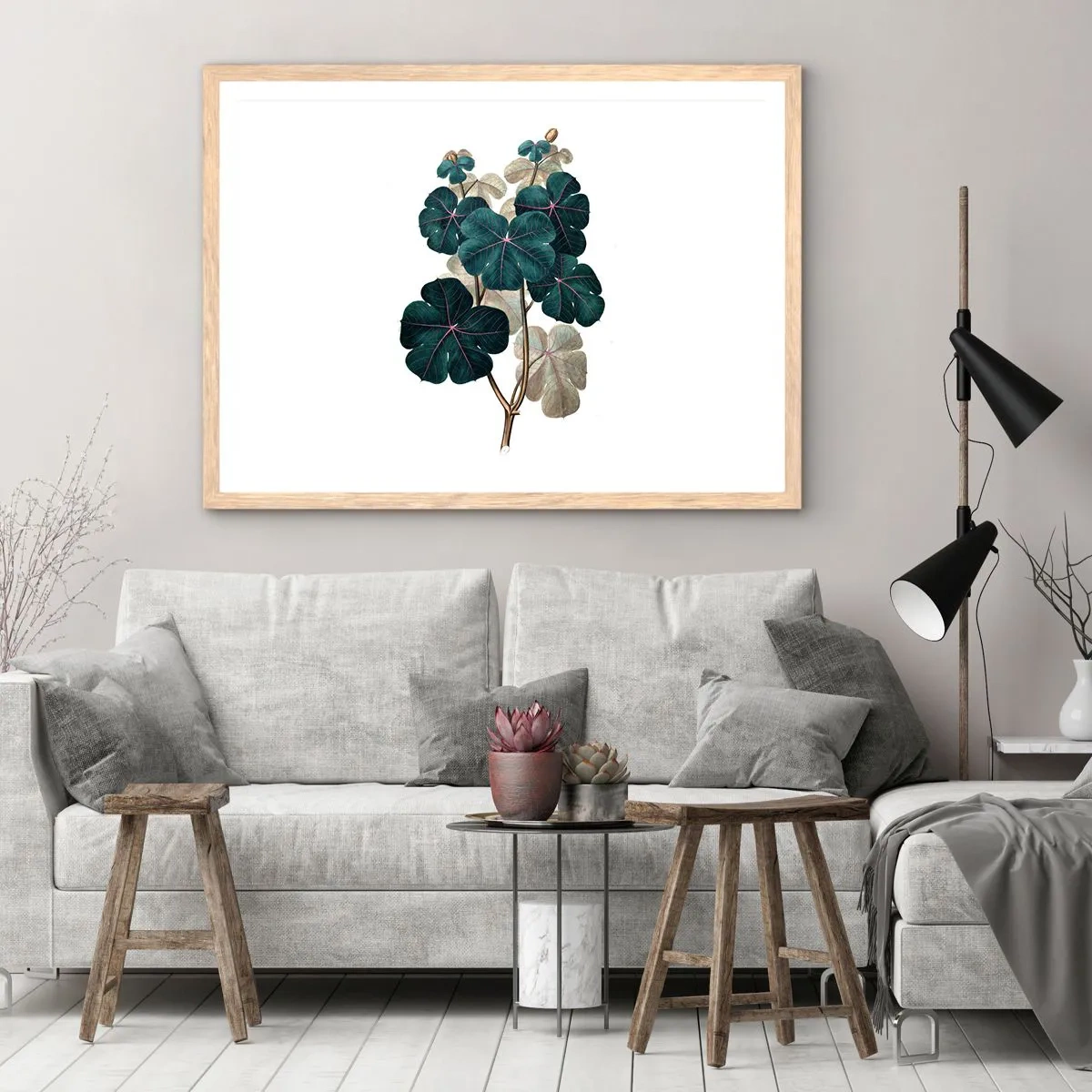 Póster en marco roble claro - De un viejo herbario - 40x30 cm