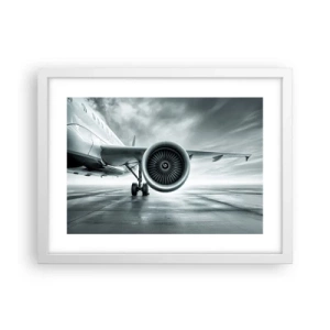 Póster en marco blanco - Hay poder - 40x30 cm