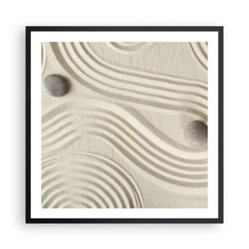 Póster en marco negro - Un toque de calidez - 60x60 cm