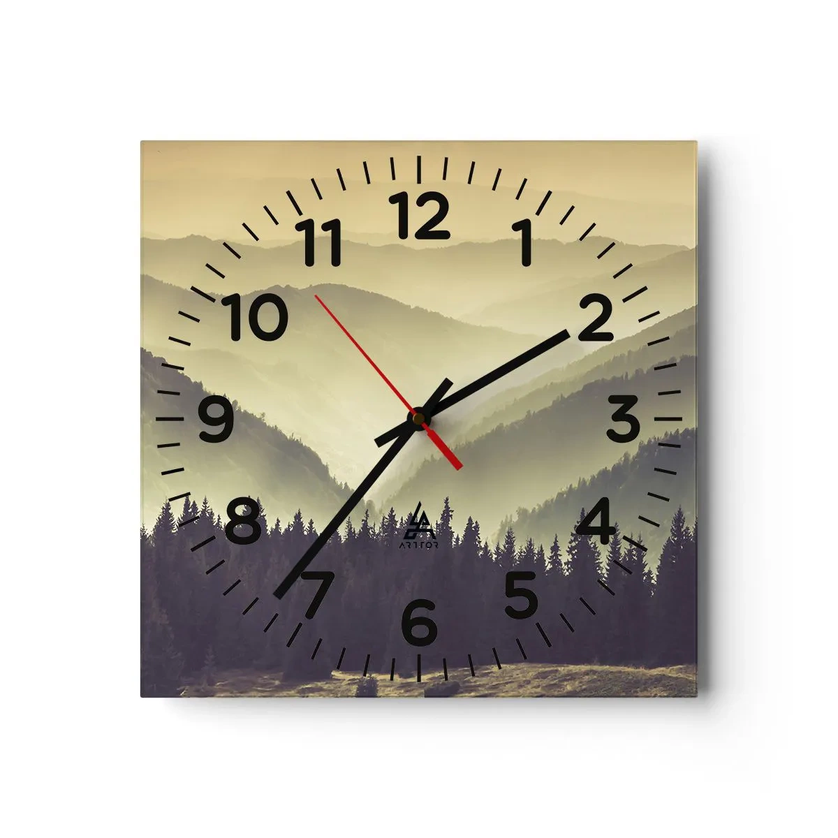 Reloj de pared - Reloj de vidrio - Más allá de las siete montañas... - 40x40 cm