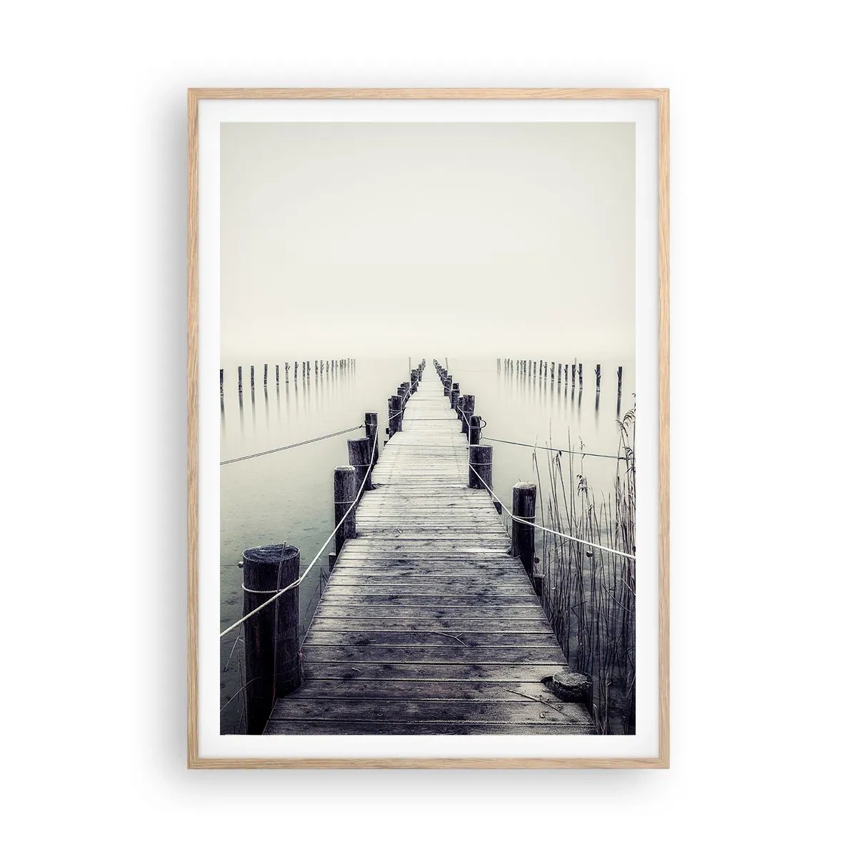 Póster en marco roble claro - Sumergirse en la paz - 70x100 cm