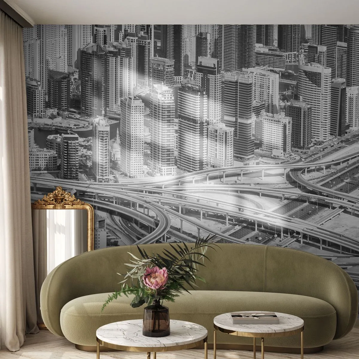 Fotomural Standard Eco - Dubái: la ciudad imposible - Ciudad, Arquitectura, Metrópoli - 200x140 cm