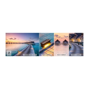 Muestra de fotomural autoadhesivo Deluxe Sticker - Vacaciones - volver al origen - Maldivas, Paisaje, Viajes - 100x30 cm