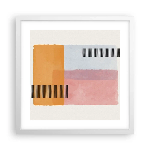 Póster en marco blanco - La rectitud - 40x40 cm